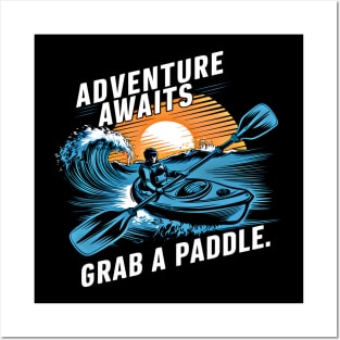 "Sunset Kayak Adventure: Ride the Tide" Posters and Art